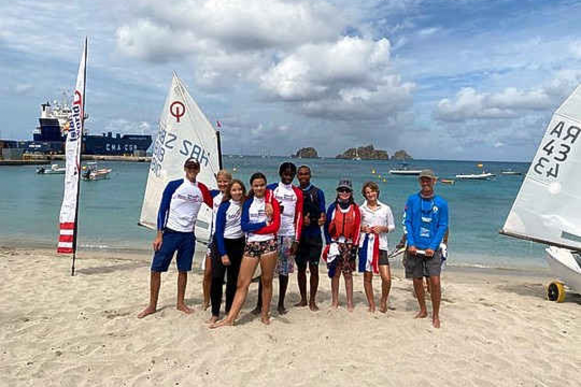 Nine sailors from the St. Maarten Yacht club went over to St. Barths to compete in the 2022 Island Water World Mini Bucket Regatta.